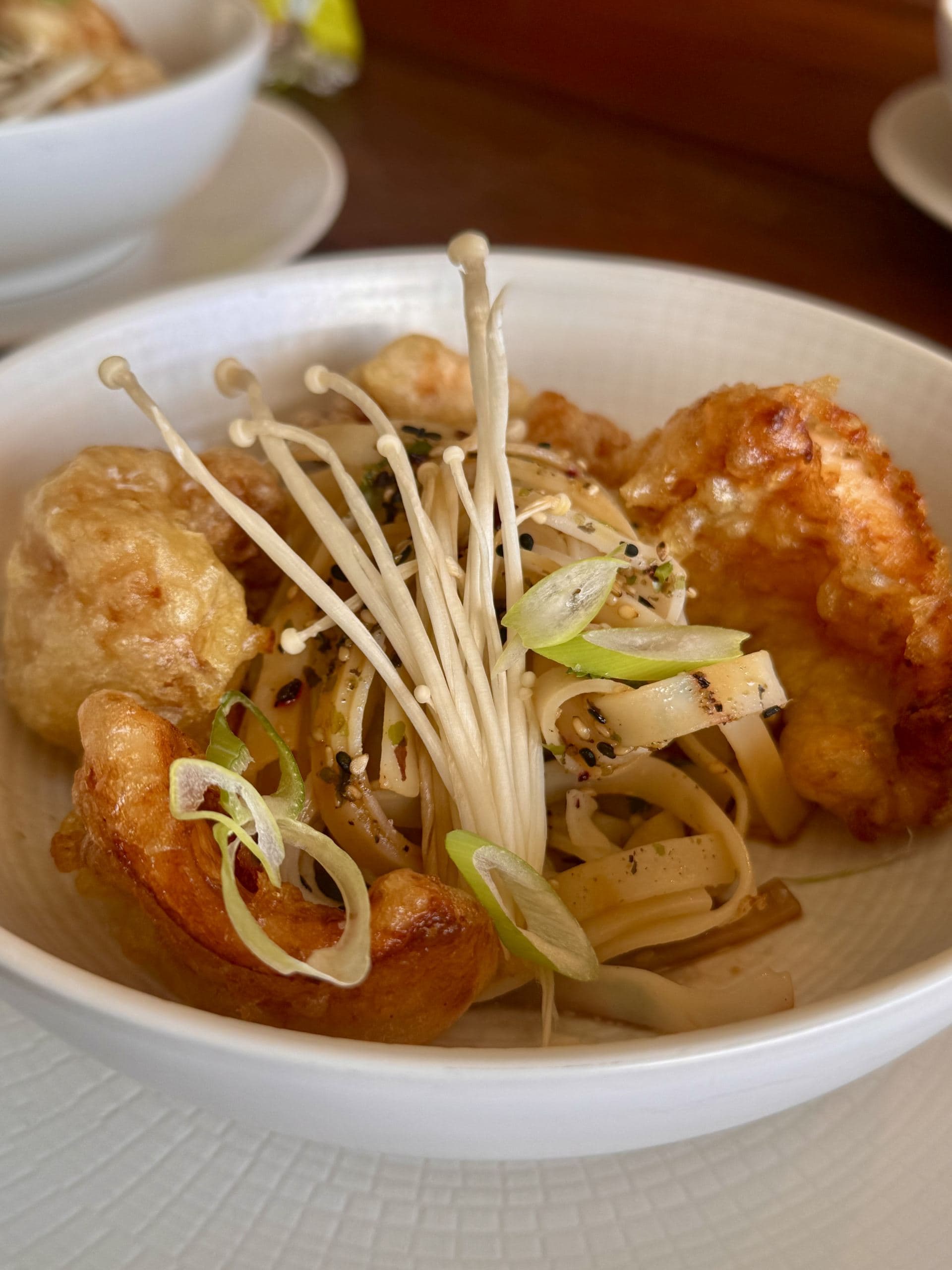 Squid tempura, nam plah sauce