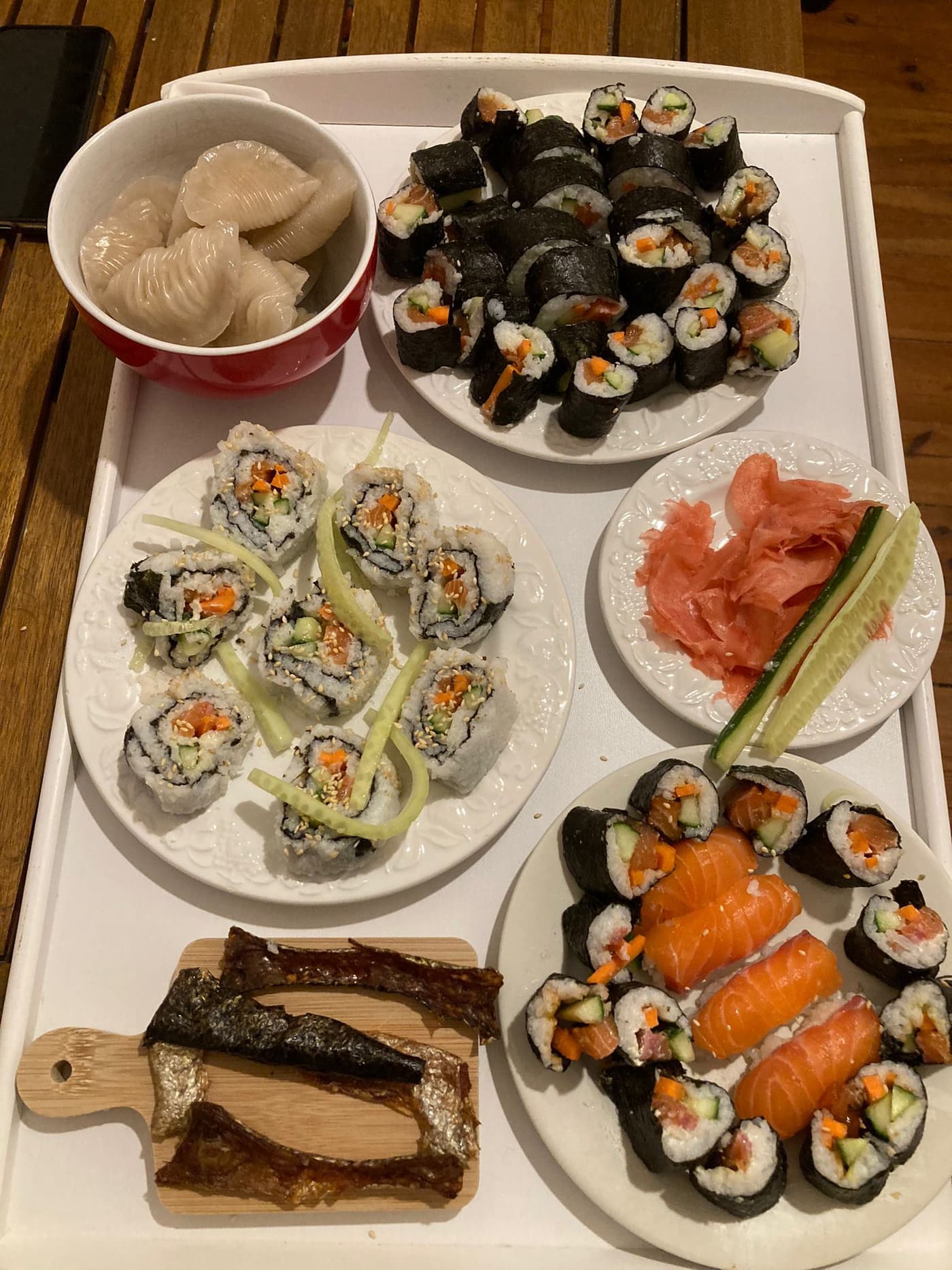 Home-made Sushi and Sashimi