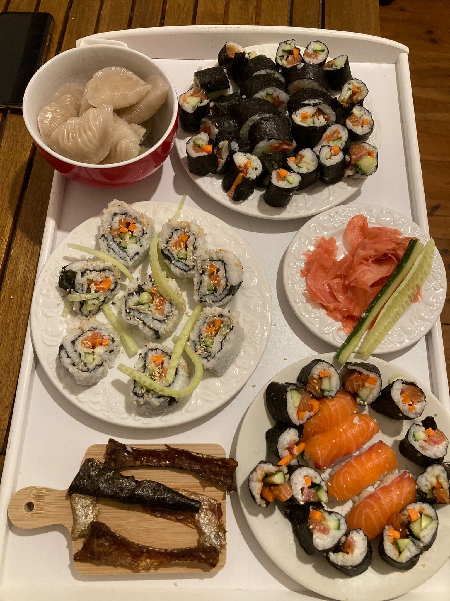 Home-made Sushi and Sashimi