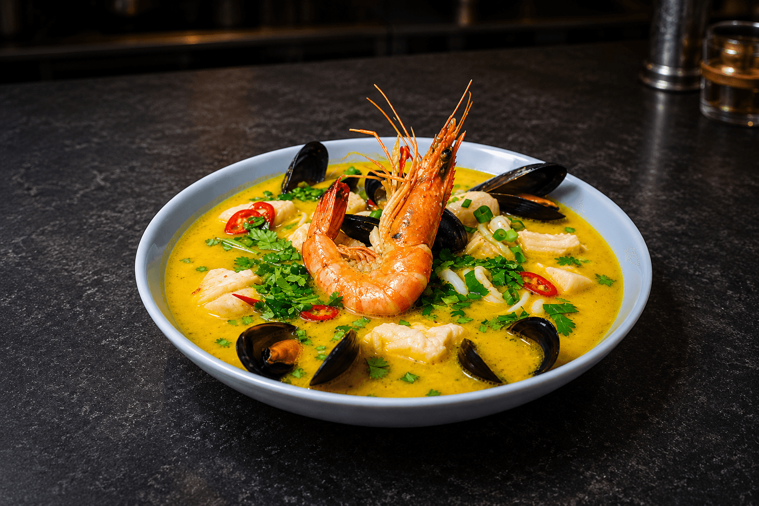Thai-Infused Mixed Seafood Broth
