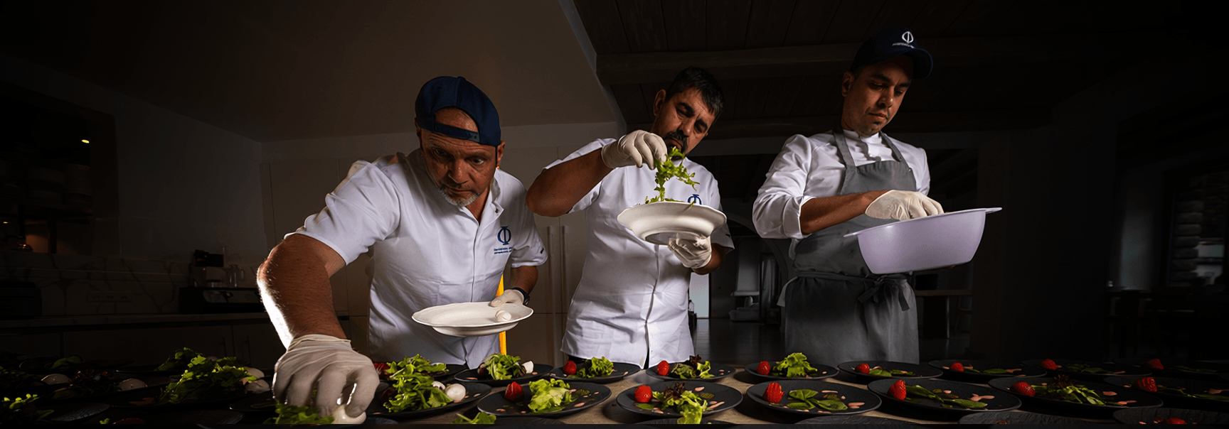 Private chefs preparing a luxury villa dining experience