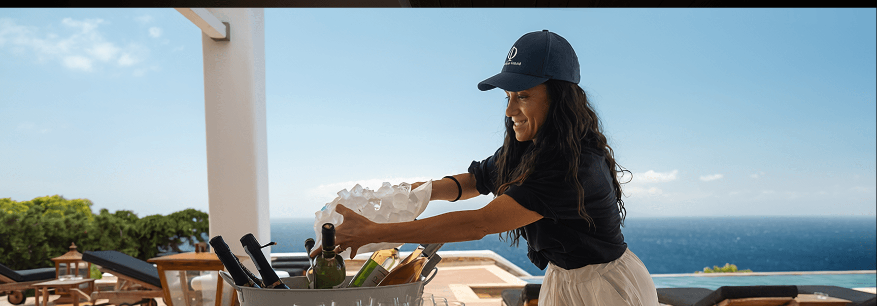 Private butler providing impeccable luxury villa service