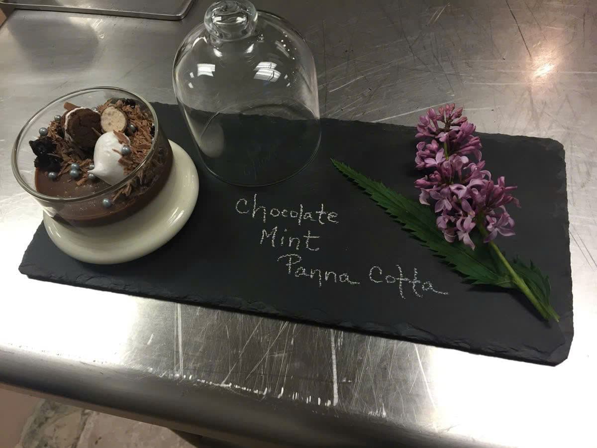 Chocolate Mint Panna Cotta