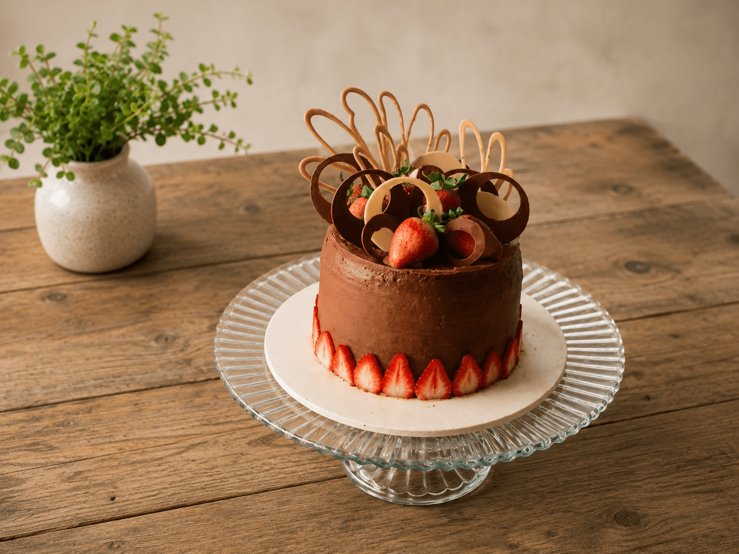 Choco Strawberry Cake